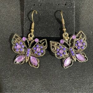 Butterfly Purple Earrings